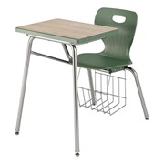 Euroflex Combo Desk w/ Laminate Top, Spray Edge & Book Basket